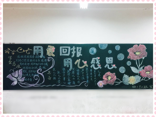 南昌現(xiàn)代外國語學校（象湖校區(qū)）開展“與愛同行，學會感恩”主題教育月活動--黑板報比賽